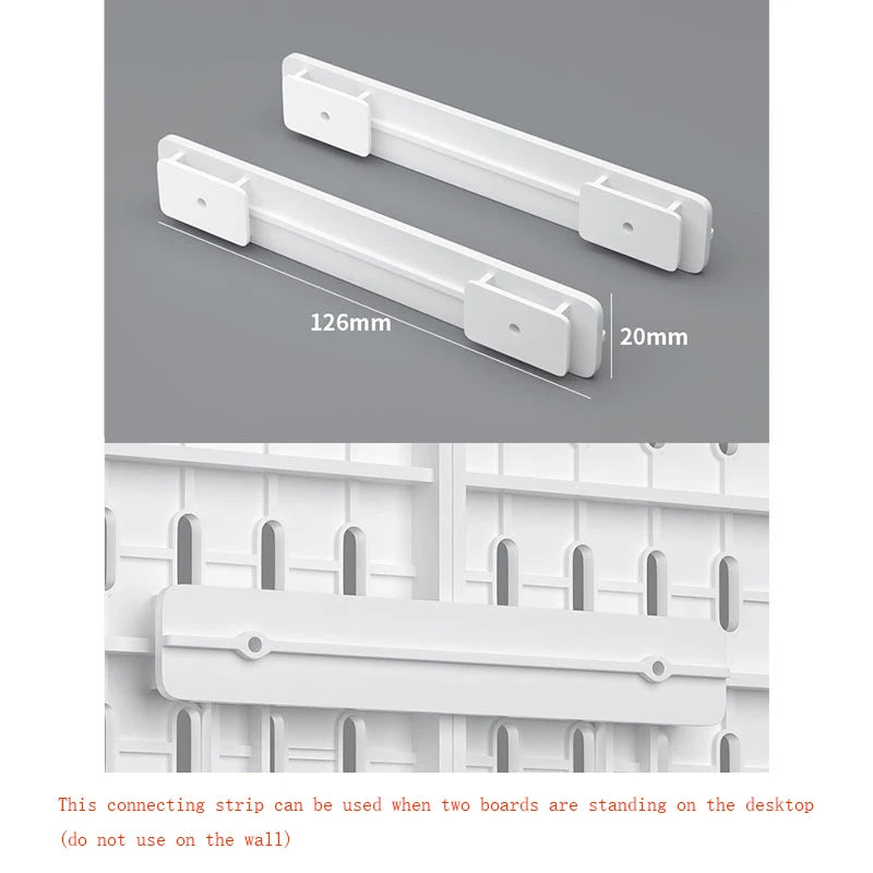 Organizador de pared de tablero perforado sin taladros – Panel de almacenamiento modular con estantes y accesorios para cocina, baño y sala de juegos