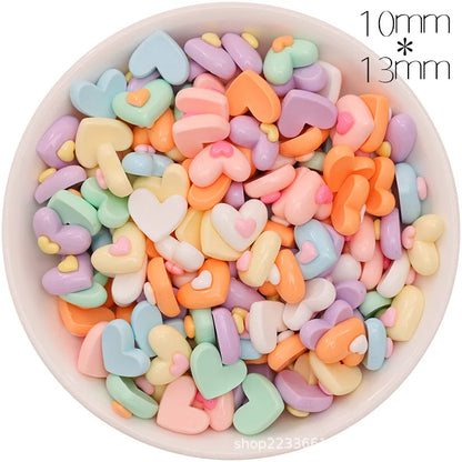 30/300pcs Mini Breloques en Résine Bonbon Fleur Amour – Mignons Accessoires de Bricolage pour Nail Art, Barrettes à Cheveux, Scrapbooking, Bijoux Faits Main et Projets Créatifs pour Enfants