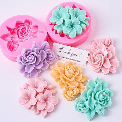 Moule en Silicone Fleur Frangipanier Gardénia – Moule Floral DIY pour Bougies en Cire de Soja, Savons Faits Main, Objets en Plâtre, Ornements en Résine et Décoration Intérieure