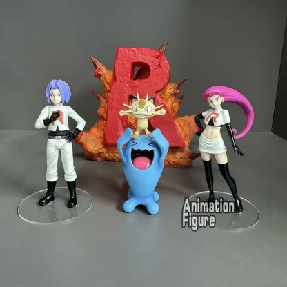 Figuras de acción de Pokémon Team Rocket – Estatuas de modelos de anime coleccionables de PVC de 3-11 cm para exhibición de escritorio, colección y regalos