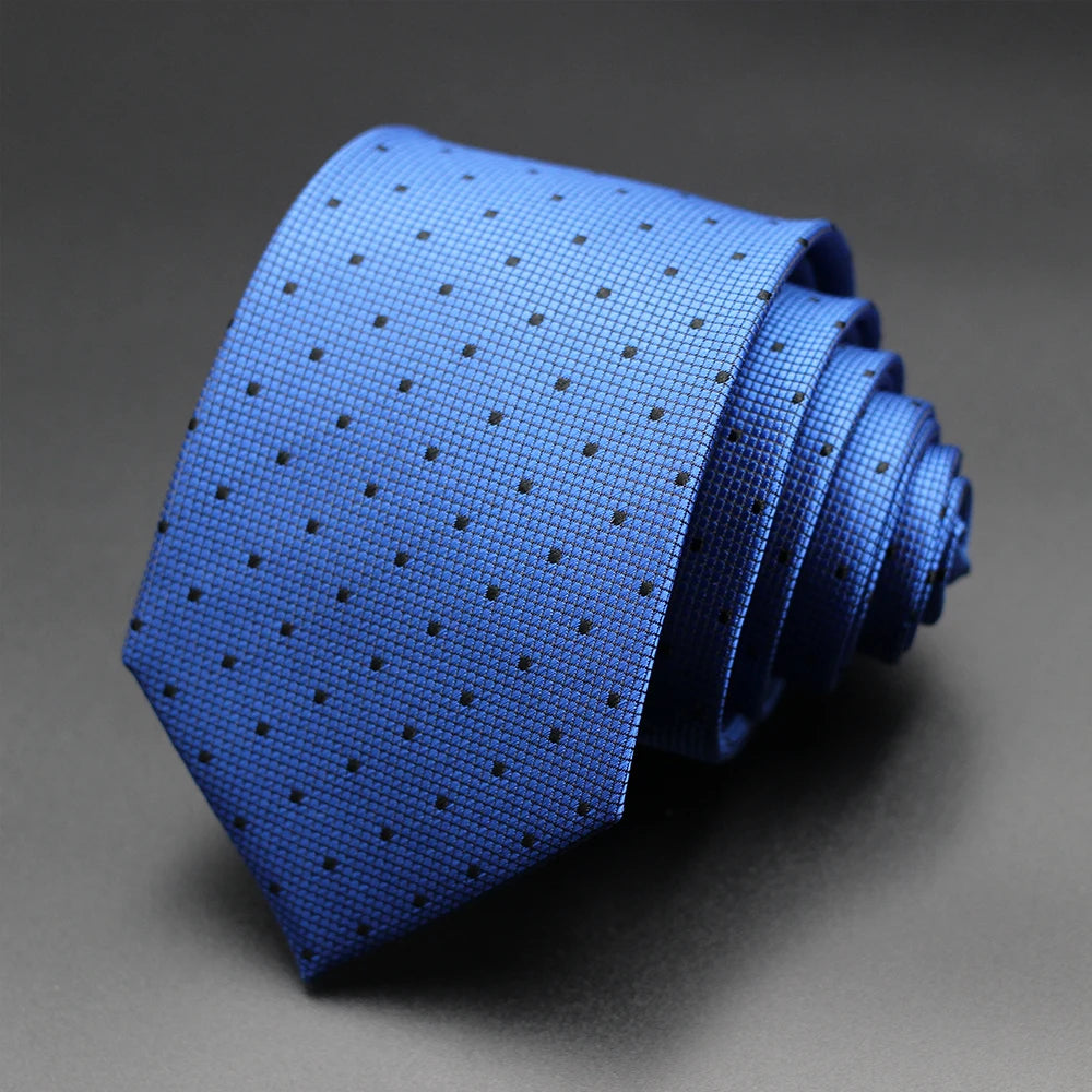Corbata Floral de Puntos para Hombre – Corbata Casual de Moda Azul Roja Amarilla para Negocios, Bodas y Ocasiones Formales | Accesorio de Regalo