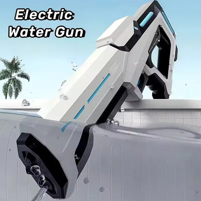 Pistolet à Eau Électrique pour Adultes – Puissant Lanceur d'Eau Automatique avec Grand Réservoir d'Eau pour Piscine d'Été, Plage et Jeux Aquatiques Extérieurs