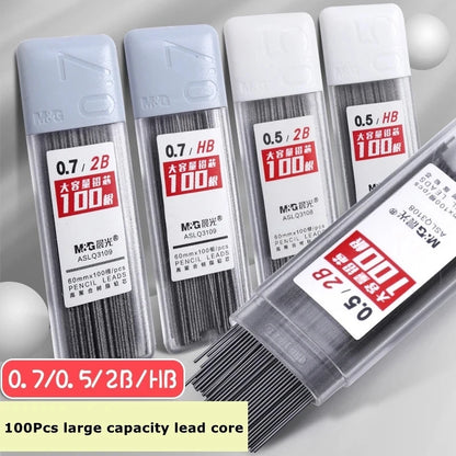 Mines de crayon mécanique 2B/HB – Recharges de graphite de 0,5 mm et 0,7 mm pour l'écriture, le dessin, l'esquisse, les fournitures scolaires et de bureau