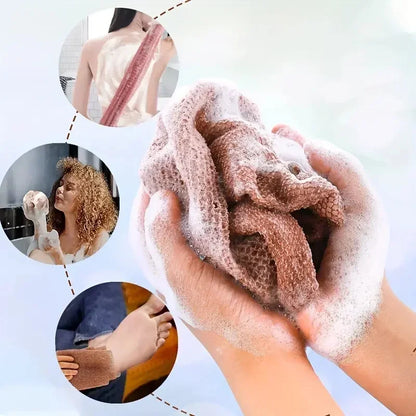 Esponja Exfoliante Africana para Baño – Toalla de Malla de Doble Cara para Ducha, Esponja Larga para Lavar el Cuerpo para Limpieza Profunda, Exfoliación Suave de la Piel y Fregado de Espalda, Accesorio de Baño