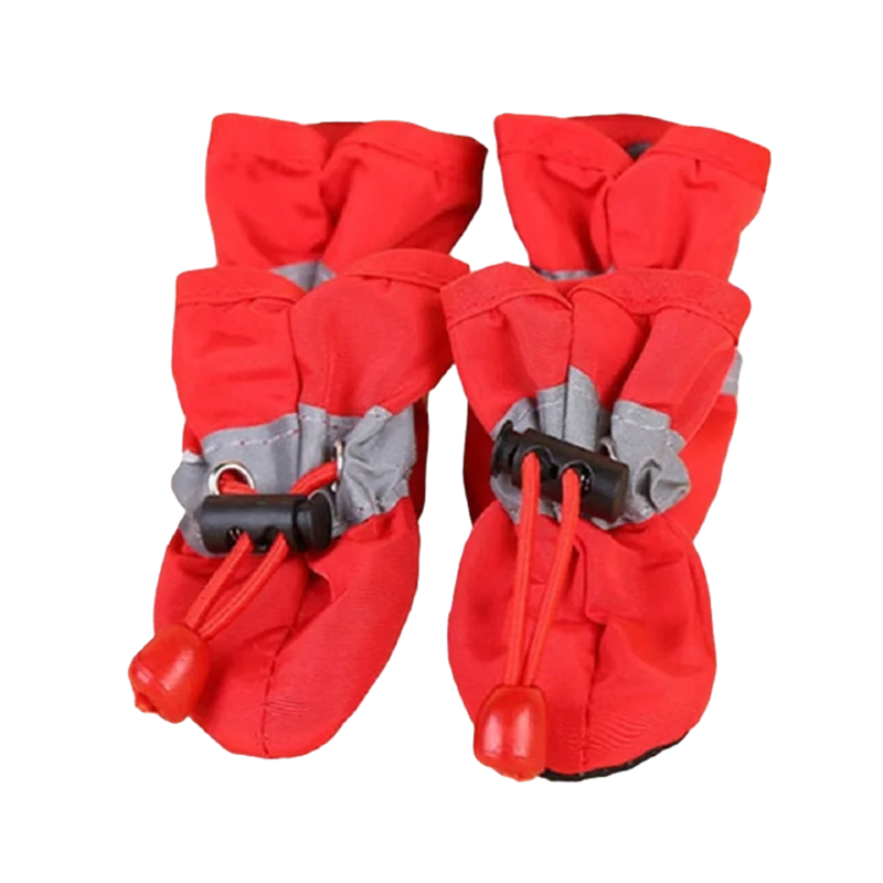 Bottes de pluie imperméables pour chien (lot de 4) – Chaussures antidérapantes pour petits chiens, chiots et chats