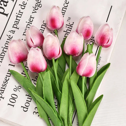 3/5/10/20pcs Real Touch Artificial Tulip Flowers – Realistic Faux Tulip Bouquet for Wedding Decor, Home Decoration, Floral Arrangements & DIY Projects