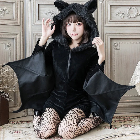 Halloween Horror Vampire Bat Demon Costume – Spooky Animal Cosplay Outfit for Parties, Carnival, Role-Playing & Stage Performances