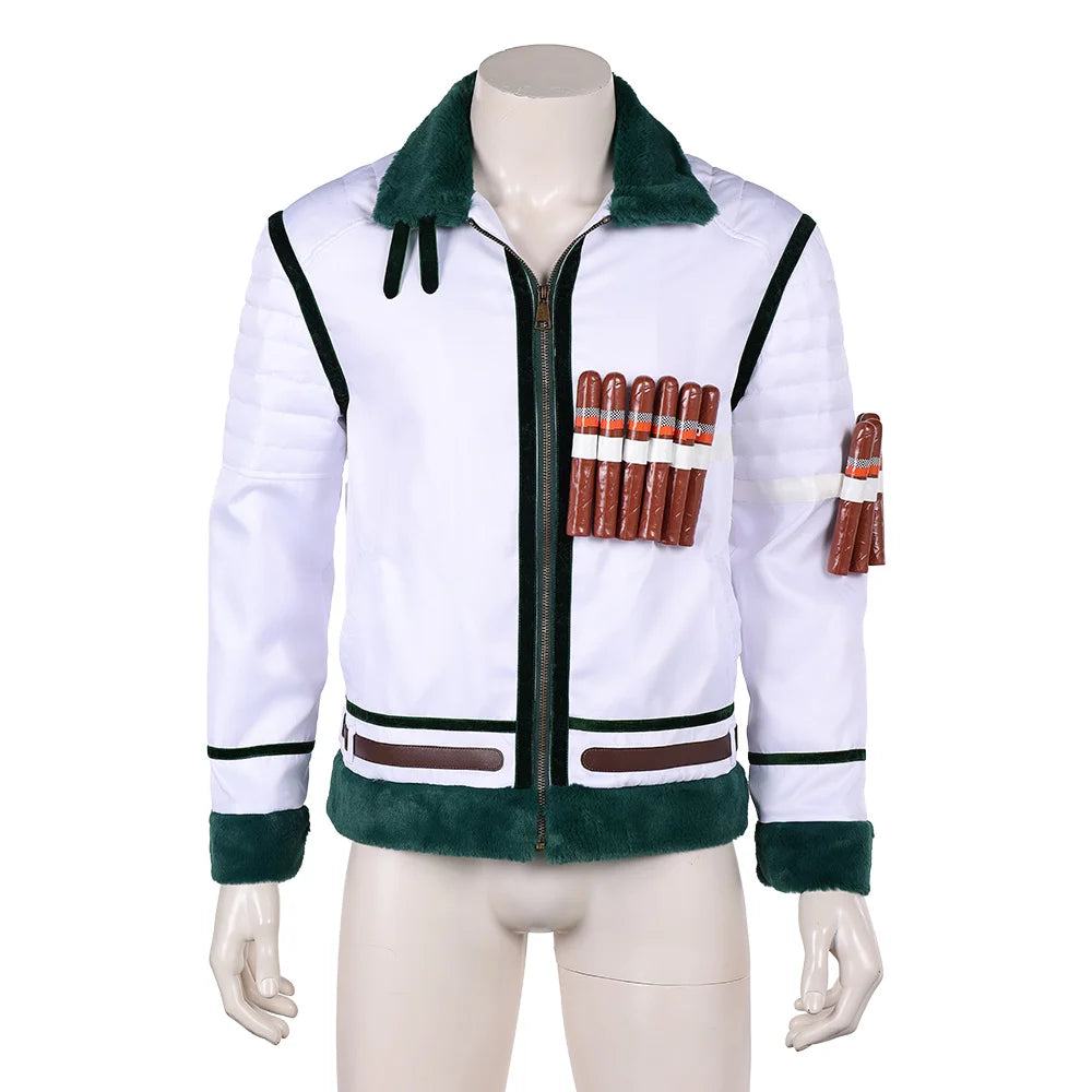 One Piece Smoker Inspired Marine Captain Cosplay Costume – Coat Jacket Outfit for Halloween, Carnival & Party Roleplay