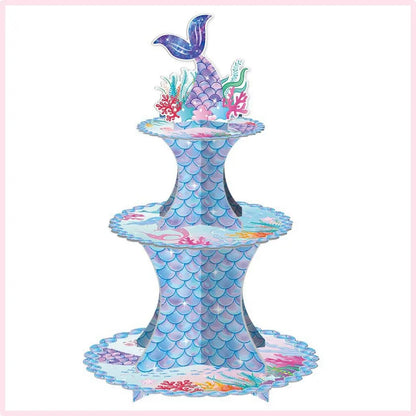 Mermaid Birthday Party Decorations Set – Balloons, Tableware, Tablecloth & Hanging Banner for Kids' Parties, Favors & Supplies Kit