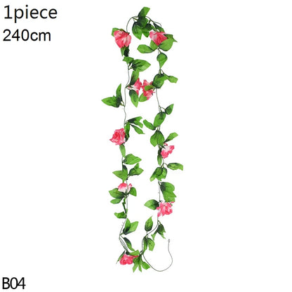 Glicinia Artificial en Enredadera – Guirnalda Colgante Realista de Seda Sintética con Hojas de Hiedra para Arcos de Boda, Decoración de Jardín, Decoración del Hogar y Estilismo de Fiestas