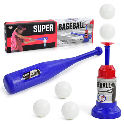 Kids Automatic Baseball Launcher Toy – Interactive Batting Practice Pitching Machine Set for Outdoor Parent-Child Play Gift