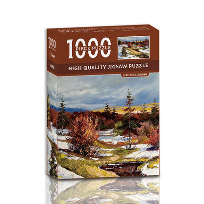 Mini puzzle de 1000 pièces – Puzzle de peinture à l'huile célèbre de Van Gogh pour adultes, jeu de puzzle d'art 38 × 26 cm, jouet éducatif casse-tête et cadeau de Noël