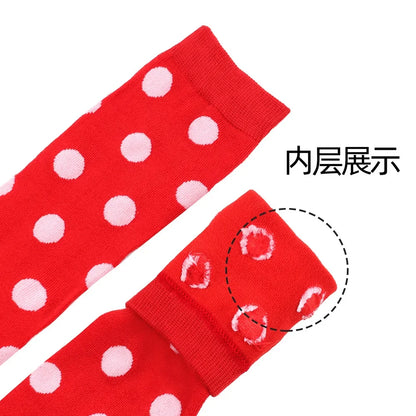 Thigh High Socks Women Over Knee Striped Polka Dot Stockings Black White Pink Lolita Cosplay Harajuku Y2K Kawaii