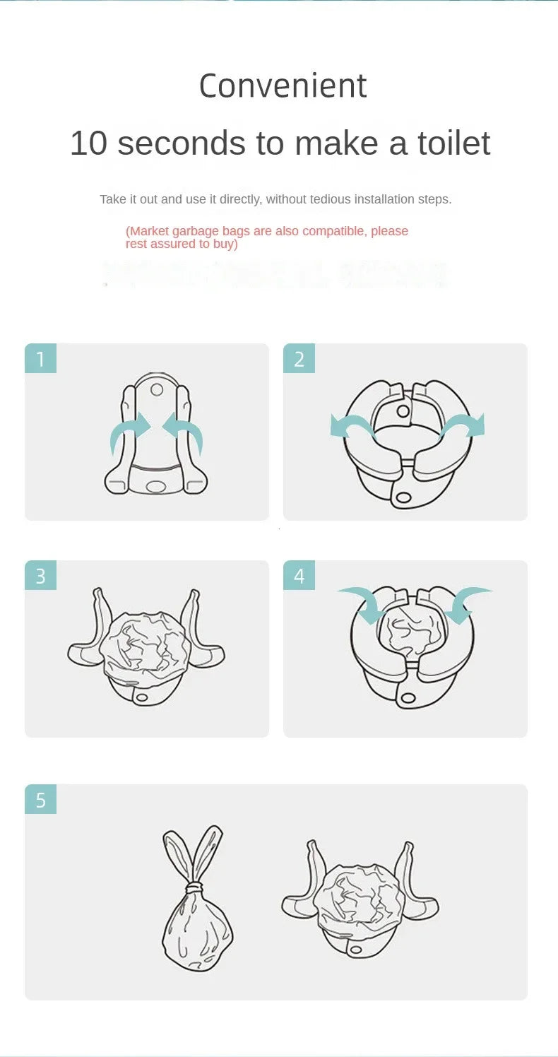 Asiento Plegable de Entrenamiento para Inodoro de Bebés – Entrenador Portátil de Inodoro para Niños y Niñas, Asiento de Viaje Fácil de Limpiar
