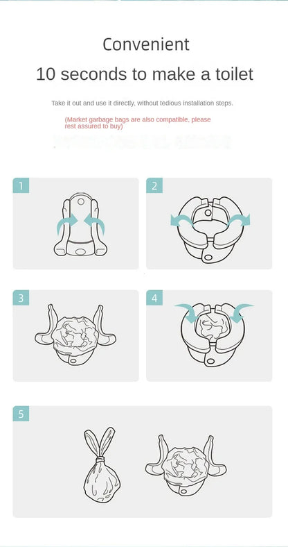 Asiento Plegable de Entrenamiento para Inodoro de Bebés – Entrenador Portátil de Inodoro para Niños y Niñas, Asiento de Viaje Fácil de Limpiar