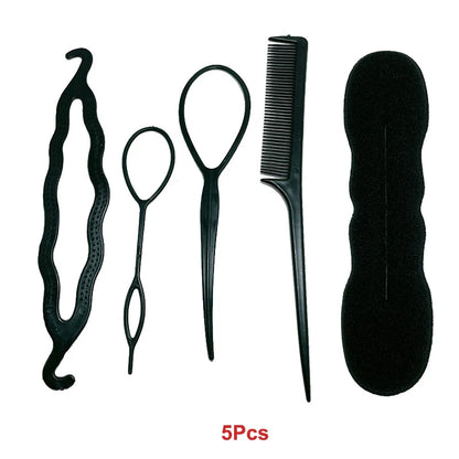 2-10PCS Ponytail Creator Styling Tools – Topsy Tail Plastic Loop Hair Braid Maker Clips for Women & Girls, Easy DIY Hair Accessories