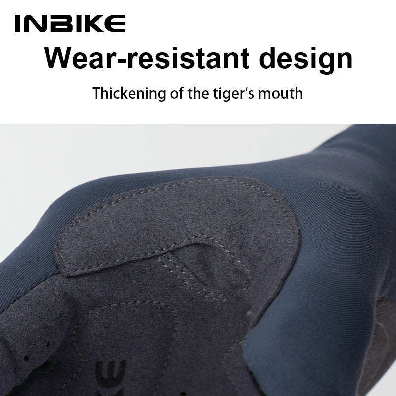 Guantes de ciclismo INBIKE 2024 – Guantes de bici de forro polar con dedos completos y acolchado de gel para hombre, accesorios de invierno con pantalla táctil para ciclismo de carretera y MTB