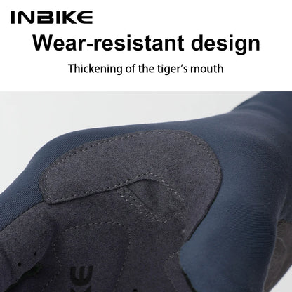 Guantes de ciclismo INBIKE 2024 – Guantes de bici de forro polar con dedos completos y acolchado de gel para hombre, accesorios de invierno con pantalla táctil para ciclismo de carretera y MTB