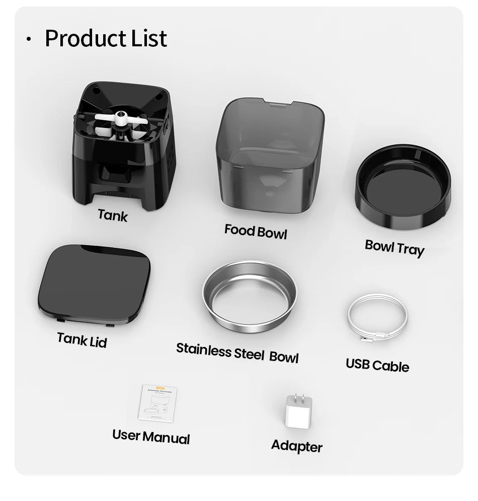 ROJECO Comedero Automático para Mascotas – Dispensador Inteligente de Comida Seca con Control por Botones para Perros y Gatos