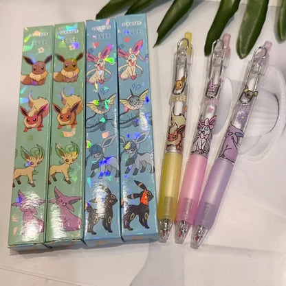 1/5/10PCS Pokémon Eeveelution Blind Box Gel Pens – Cute Anime School Stationery Black Ink Signature Pens