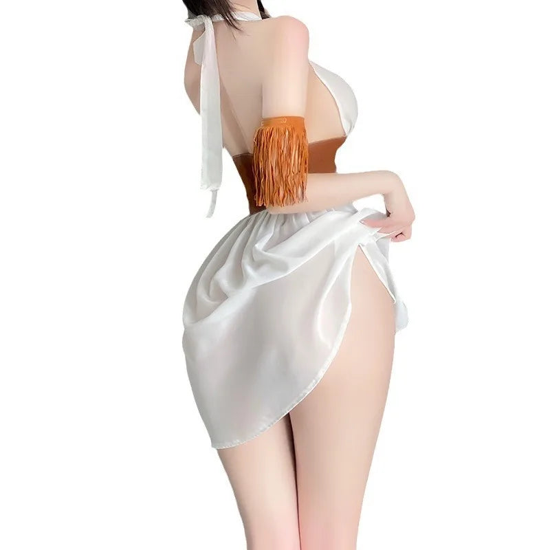 Goddess Mesh Waist Deep V Cosplay Costume (Women’s Adult Outfit)