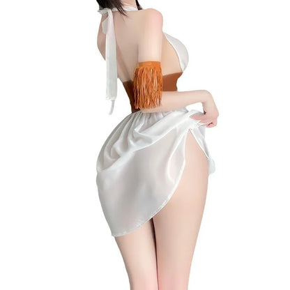 Goddess Mesh Waist Deep V Cosplay Costume (Women’s Adult Outfit)