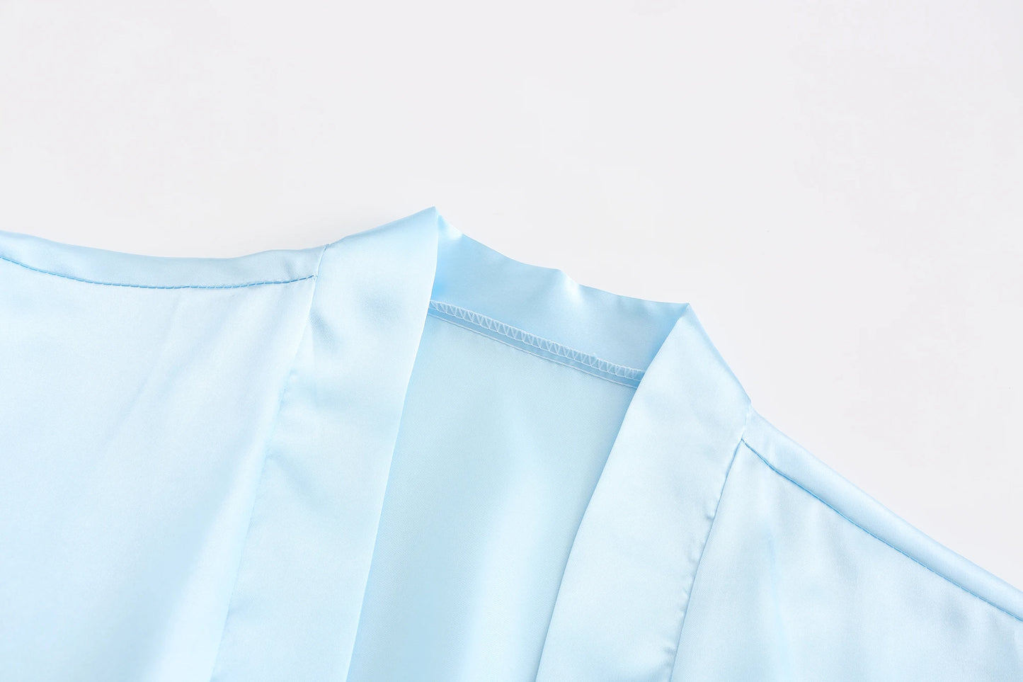 Blue Women’s Bridal Bathrobe – Bride Bridesmaid Maid of Honor Get Ready Robe Dressing Gown Gift