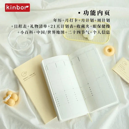 Kinbor Undated Weekly Planner – Portable Daily, Monthly & Schedule Journal Notebook