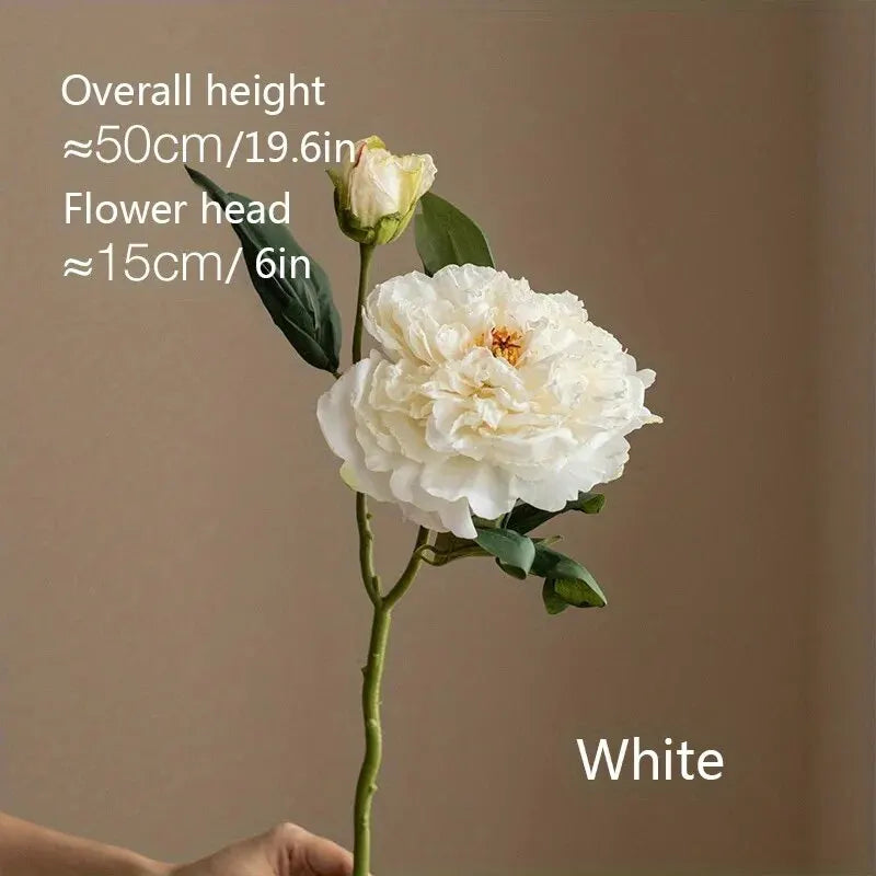 Bouquet de pivoines artificielles – Composition florale artificielle pour la décoration de la maison, du salon et de la table