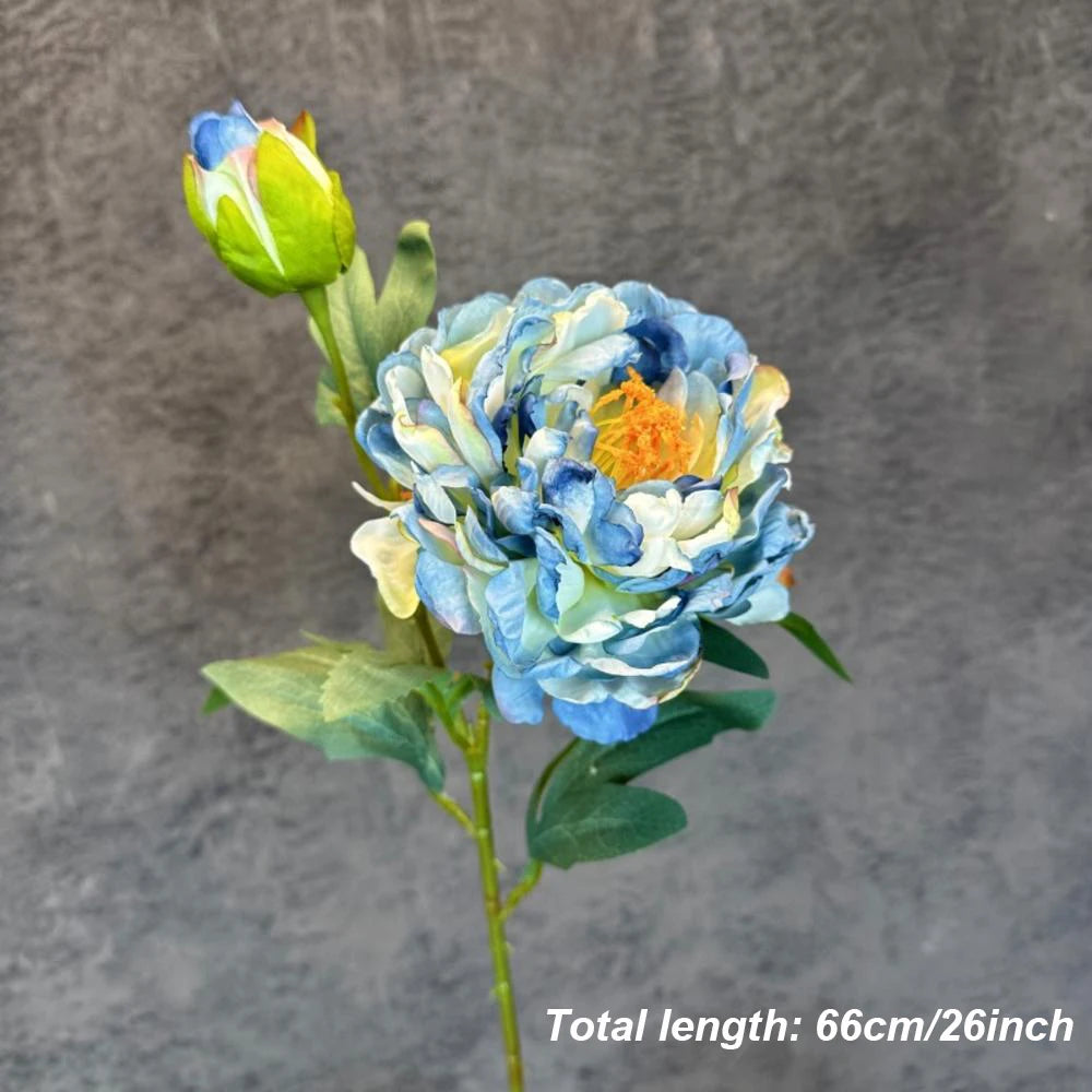 Grande Pivoine Artificielle en Soie – Bouquet de Fausses Pivoines de Haute Qualité avec Tige, Fleur Artificielle Style Européen pour Décoration de Mariage, Décoration Intérieure et Arrangements Floraux DIY