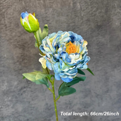 Grande Pivoine Artificielle en Soie – Bouquet de Fausses Pivoines de Haute Qualité avec Tige, Fleur Artificielle Style Européen pour Décoration de Mariage, Décoration Intérieure et Arrangements Floraux DIY