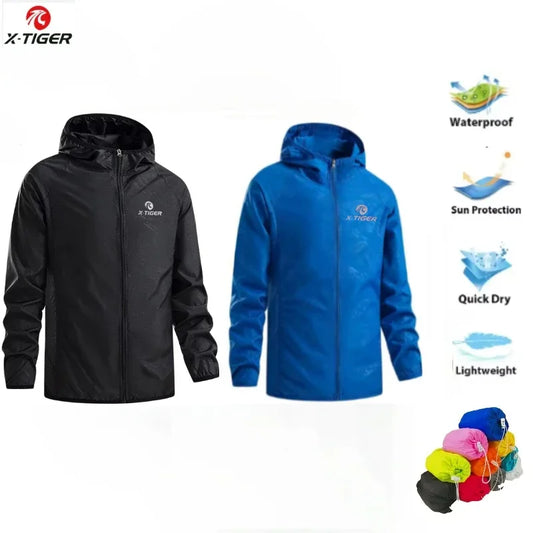 X-TIGER Waterproof Hiking Jacket – Unisex Quick-Dry UV Protection Windbreaker for Camping, Trekking, Fishing & Outdoor Sports