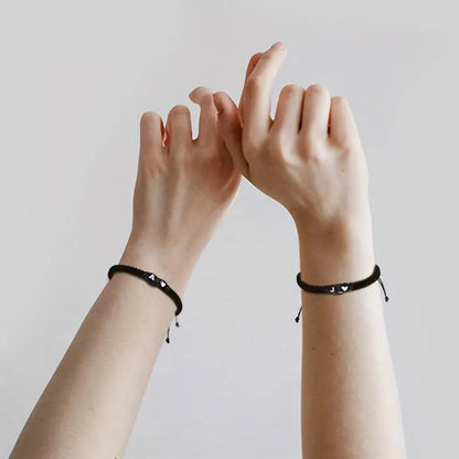 Pulsera Corazón Inicial Personalizada – Pulsera de Cuerda Trenzada Hecha a Mano con Letras de la A a la Z para Hombres y Mujeres | Regalo de Joyería para Parejas y Amigos