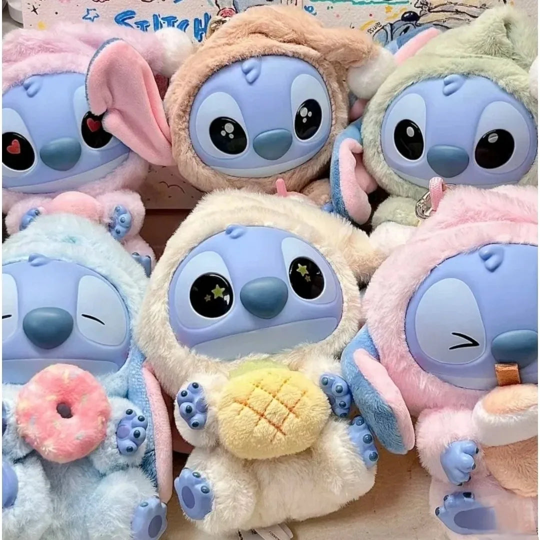 Stitch “Eat Something Before Sleep” Series Blind Box Plush Doll Pendant – Cute Ornament Mystery Box Surprise Toy Gift