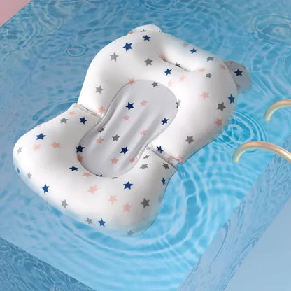 Portable Baby Bath Support Cushion – Adjustable Newborn Bathtub Pad & Foldable Infant Bath Seat