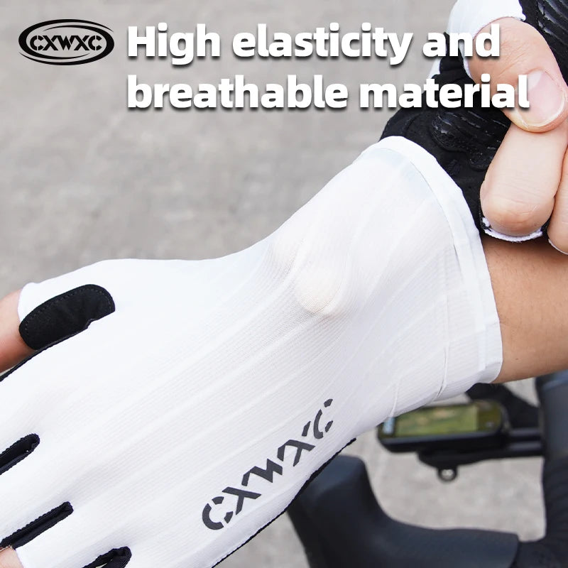 Guantes de Ciclismo sin Dedos CXWXC – Transpirables y Antideslizantes para Hombre y Mujer con Soporte Extendido de Muñeca para Fitness, Entrenamiento y Deportes al Aire Libre
