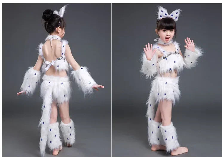 Cat & Fox Animal Cosplay Costume – Sexy Animal Dance Outfit for Halloween Roleplay & Party Wear