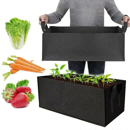 Sac de culture carré en feutre – Conteneur de croissance en tissu non tissé pour légumes, fleurs, herbes et plantation de jardin, sac jardinière surélevée réutilisable