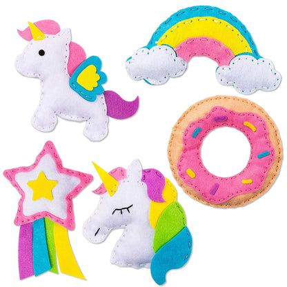 Kit de costura de animales del bosque para niños – Juego de manualidades de fieltro para principiantes, juguete educativo de costura, regalo de aprendizaje creativo y artístico para niñas