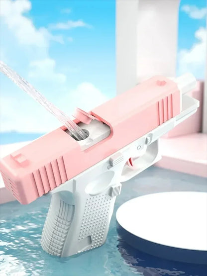 Pistola de agua eléctrica de alta presión – Pistola de agua Super Soaker recargable para juegos de verano al aire libre, piscinas infantiles y actividades acuáticas