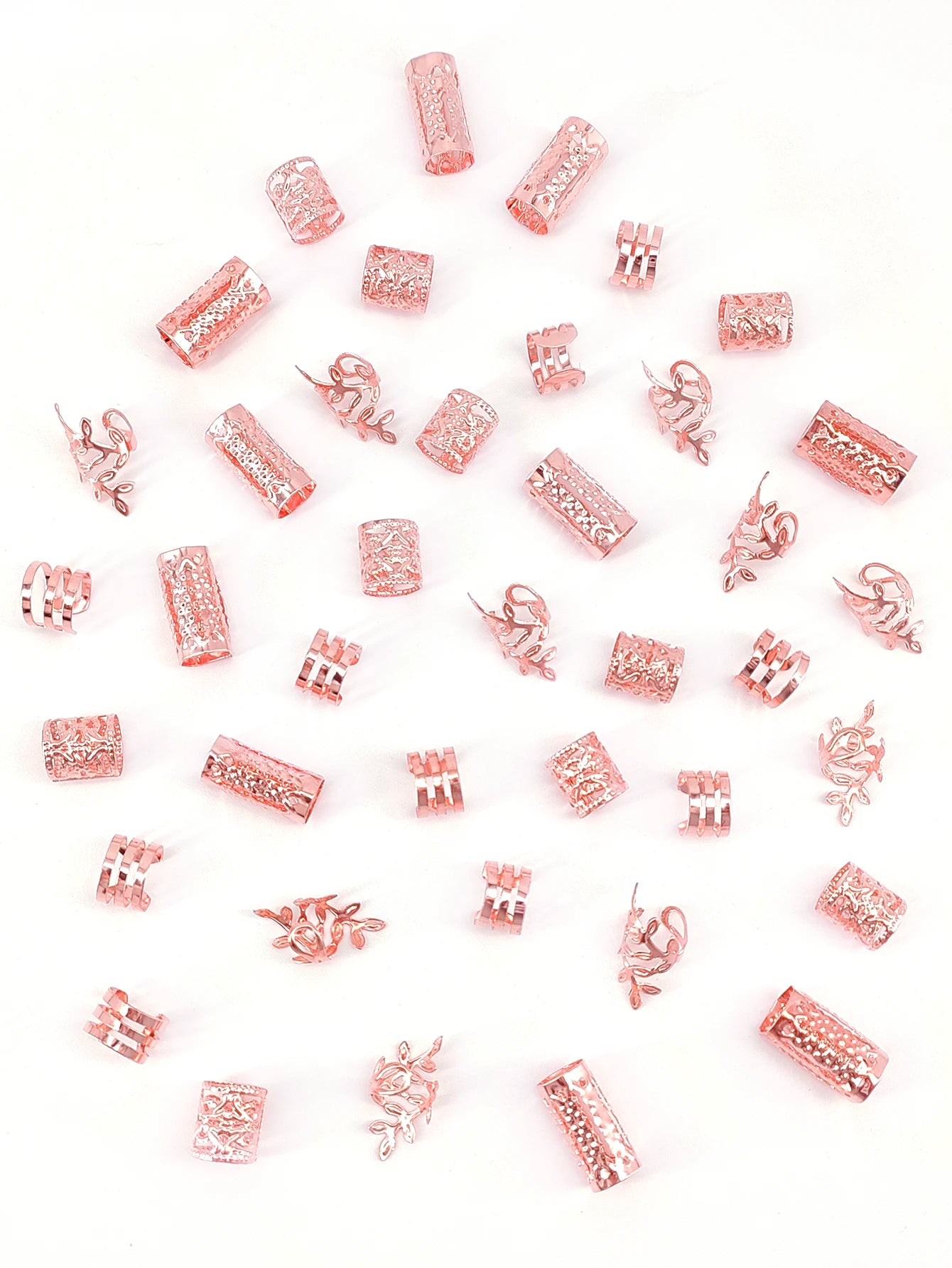 40/80PCS Anillos Huecos para el Pelo – Accesorios DIY de Joyería para Rastas para Mujeres y Niñas | Decoración para Trenzas y Peinados