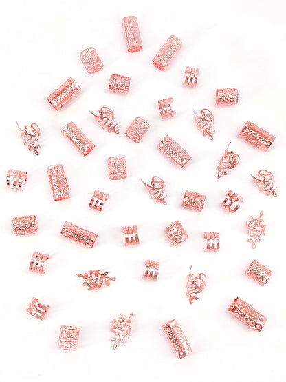 40/80PCS Anillos Huecos para el Pelo – Accesorios DIY de Joyería para Rastas para Mujeres y Niñas | Decoración para Trenzas y Peinados