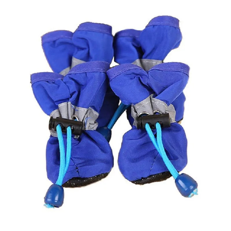 Bottes de pluie imperméables pour chien (lot de 4) – Chaussures antidérapantes pour petits chiens, chiots et chats