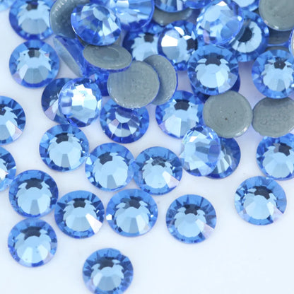Set de diamantes de imitación de fijación en caliente de 1440 piezas – Piedras de cristal brillante de base plana para decoración de uñas, ropa y manualidades