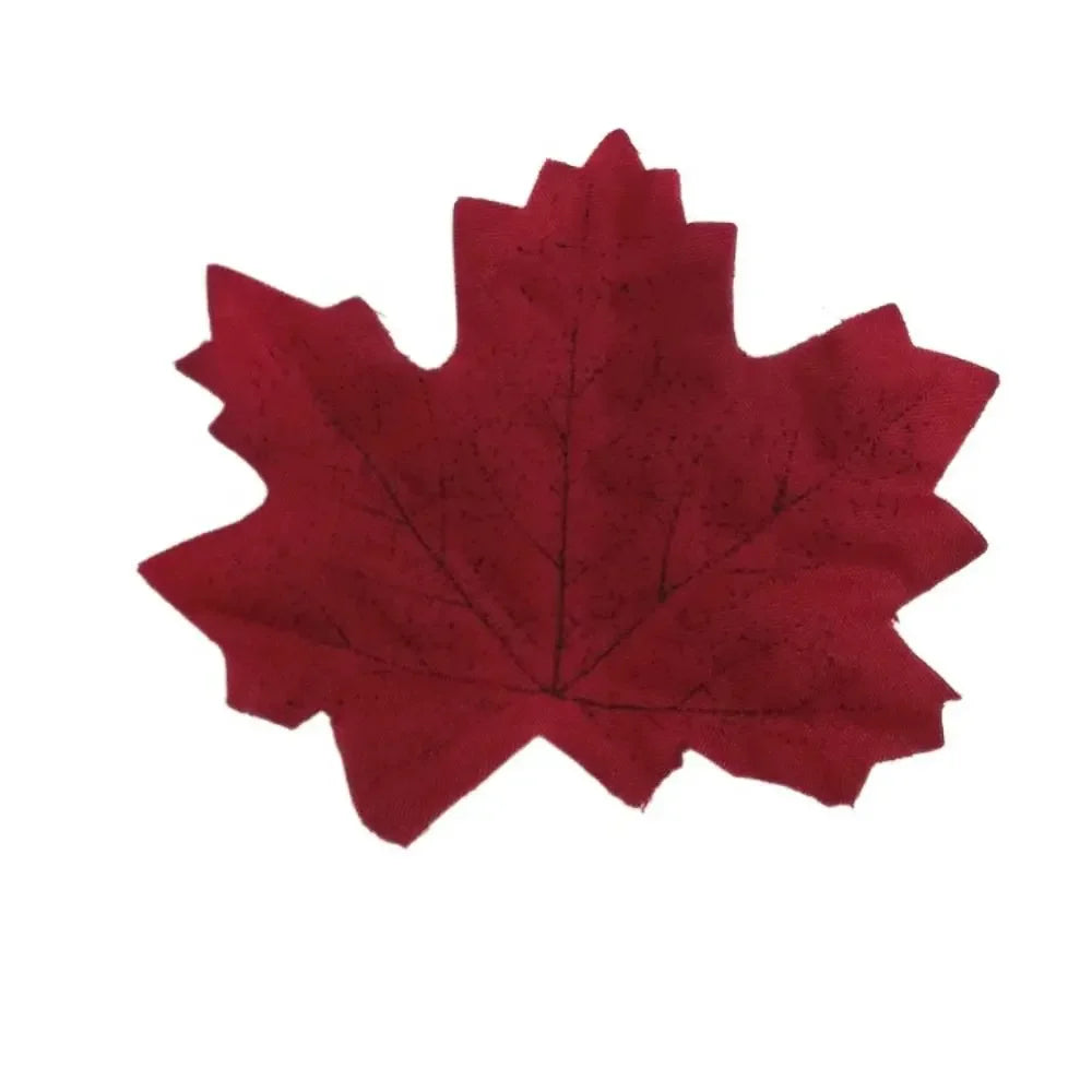 50PCS Artificial Maple Leaves – Handmade Silk Leaf Plants for DIY Crafts, Stacked Maple Leaf Arrangements & Autumn Decorations