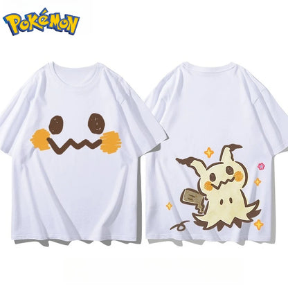 Pokémon Mimikyu Printed T-Shirt – Unisex Loose Casual Short Sleeve Summer Top