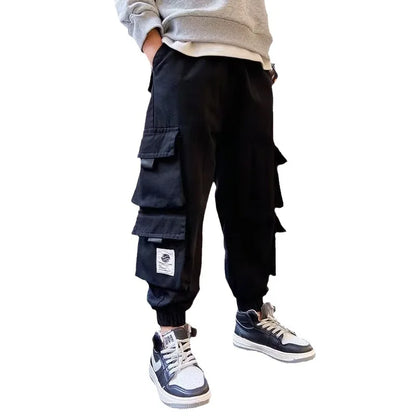 Boys Cargo Pants Casual Spring & Autumn Trousers for Kids Ages 4–14