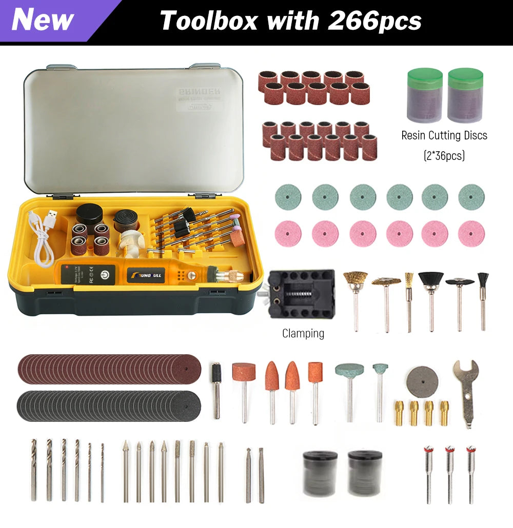 Mini Rotary Tool USB Engraver – Rechargeable Cordless Grinder Drill for DIY Carving, Polishing & Crafts