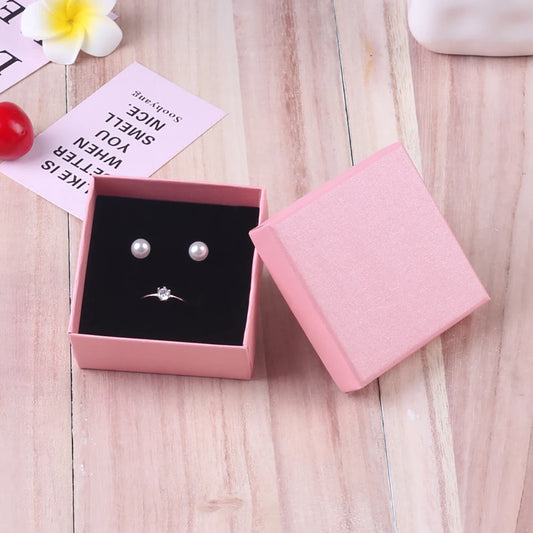 12 Cajas de Regalo de Papel para Joyería, Anillos, Pendientes, Pulseras y Collares – Estuches de Exhibición Negros y Grises