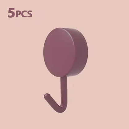 Ganchos de pared autoadhesivos de 5/10 piezas – Ganchos fuertes sin taladro para baño, cocina, puerta, almacenamiento de ropa y toallas